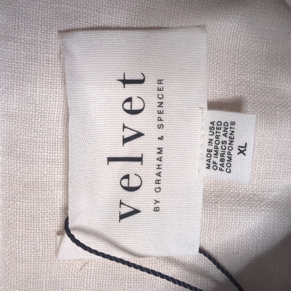 VELVET* By Graham & Spencer, Brielle linen button front long sleeve jacket XL - Picture 8 of 16